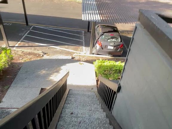 We are on second floor. Our covered parking space is just to the left of the one seen on the left of this picture. We have solid free parking in other non-covered spaces. Never had an issue with it.