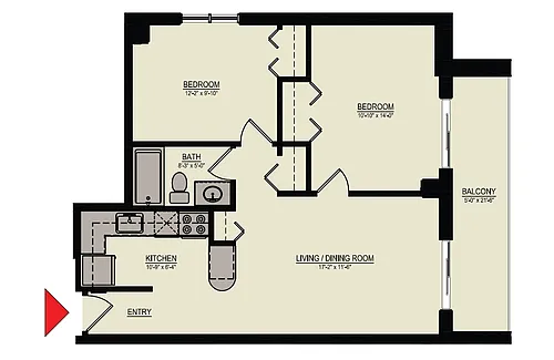 Floor plan Floor Plan 2 (2 Bed/2 Bath)