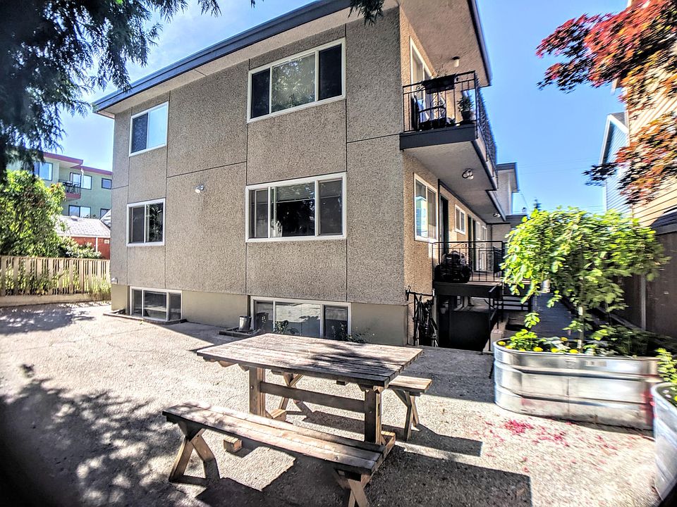 Back patio area with the lower entrance to the unit