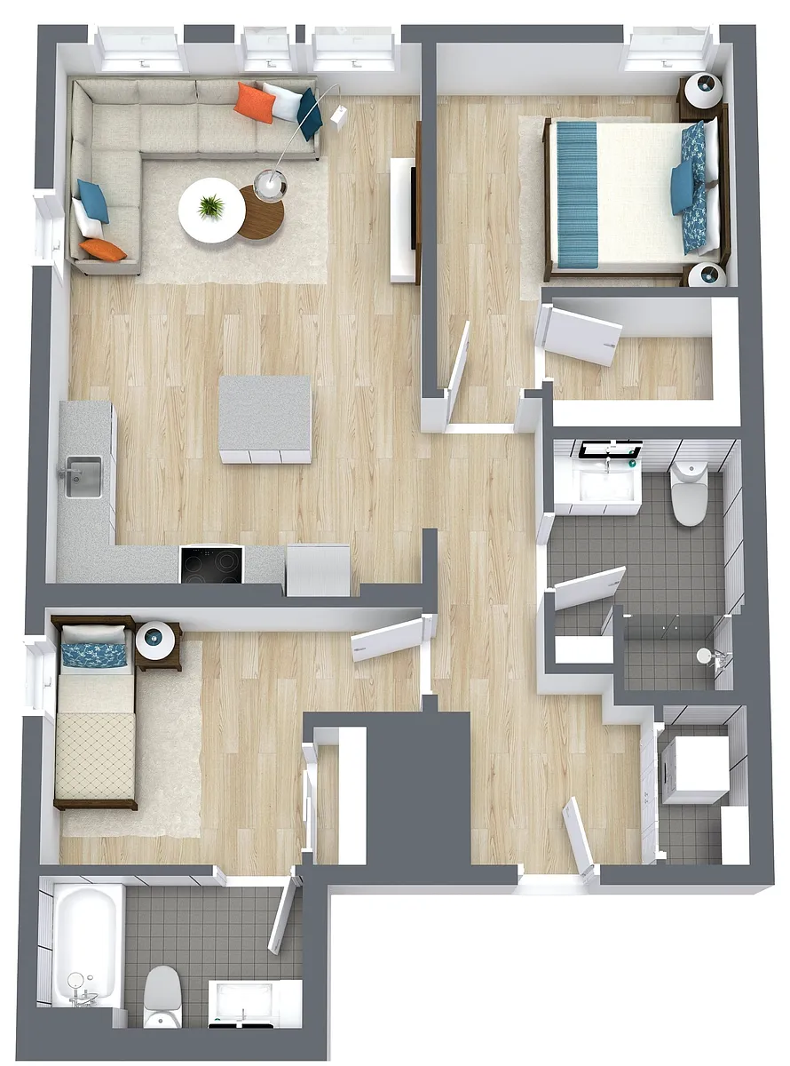 Floor plan 2X2 C