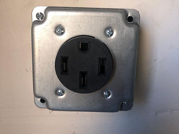 NEMA 14-50 Charging Port in Garage