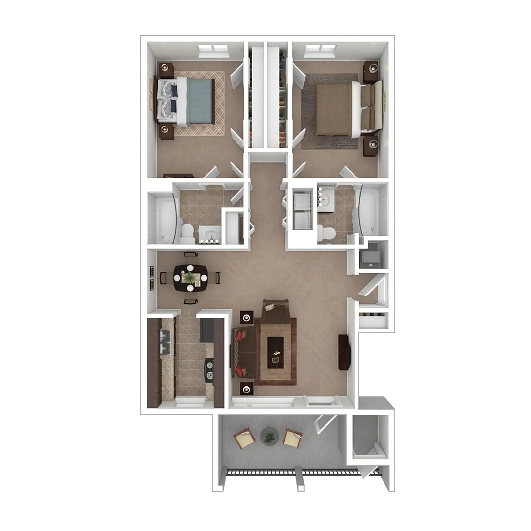 2 Bedroom 2 Bedroom - Cunnigham Apartments