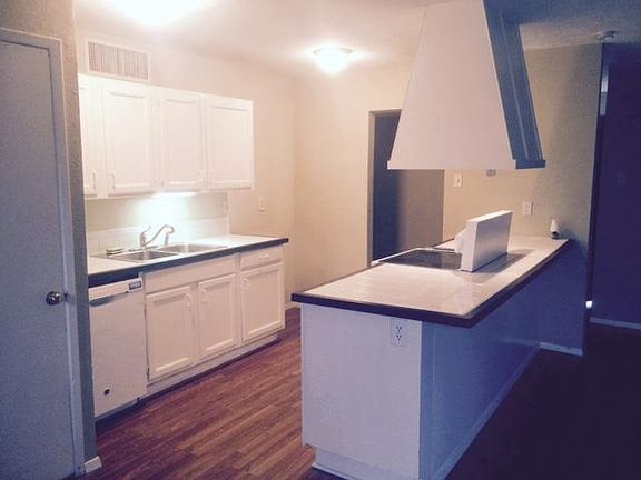 Kitchen island has room for barstools