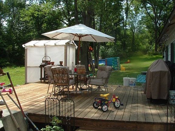 Large Deck Leading to 2 acre yard