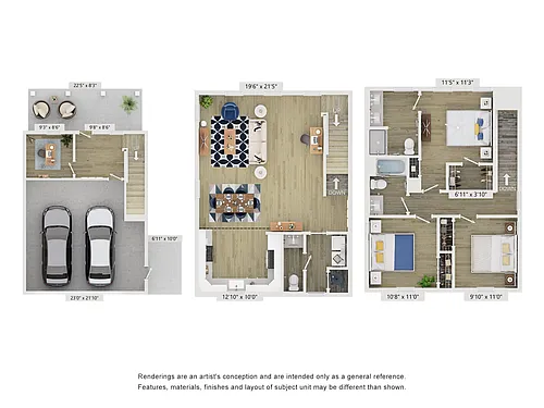 Floor plan Cottage C1 + Den