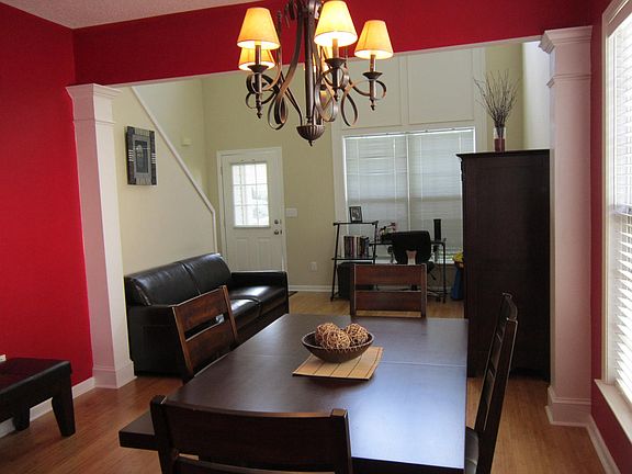 Dining Room with Living Room in background