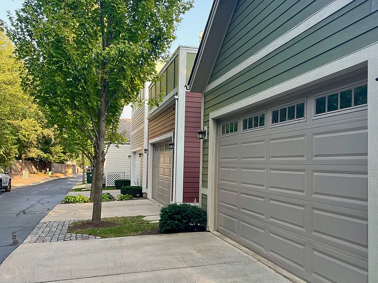 View of driveway and back alley