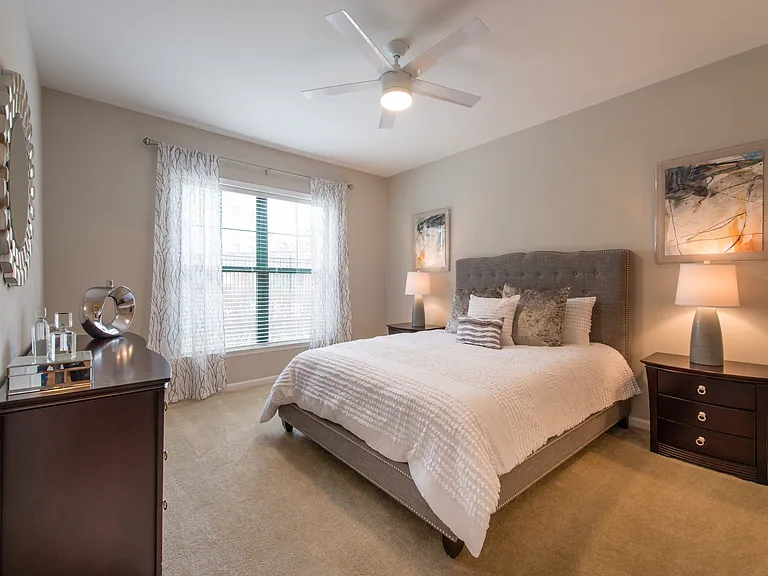 Plush carpet in bedrooms