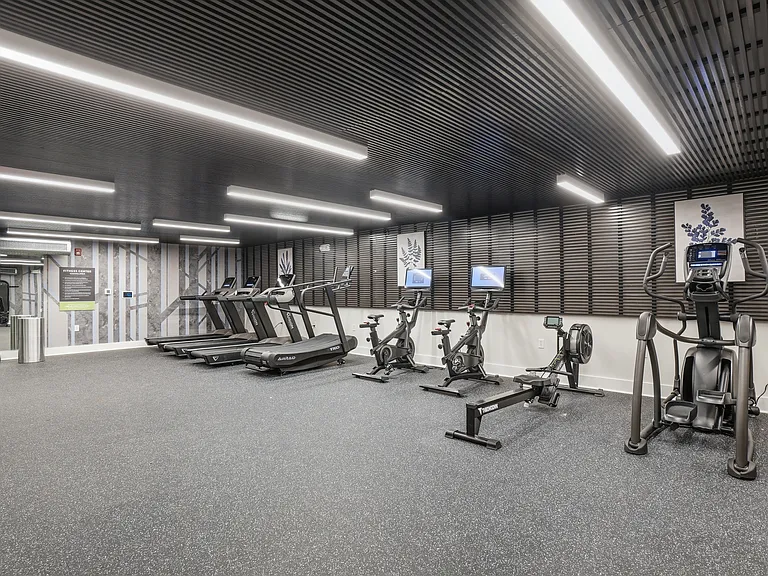Fully equipped fitness center with strength and cardio equipment