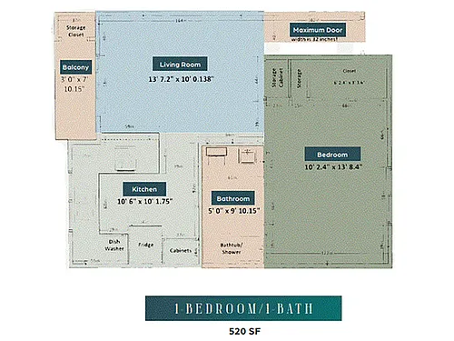 Floor plan 1X1