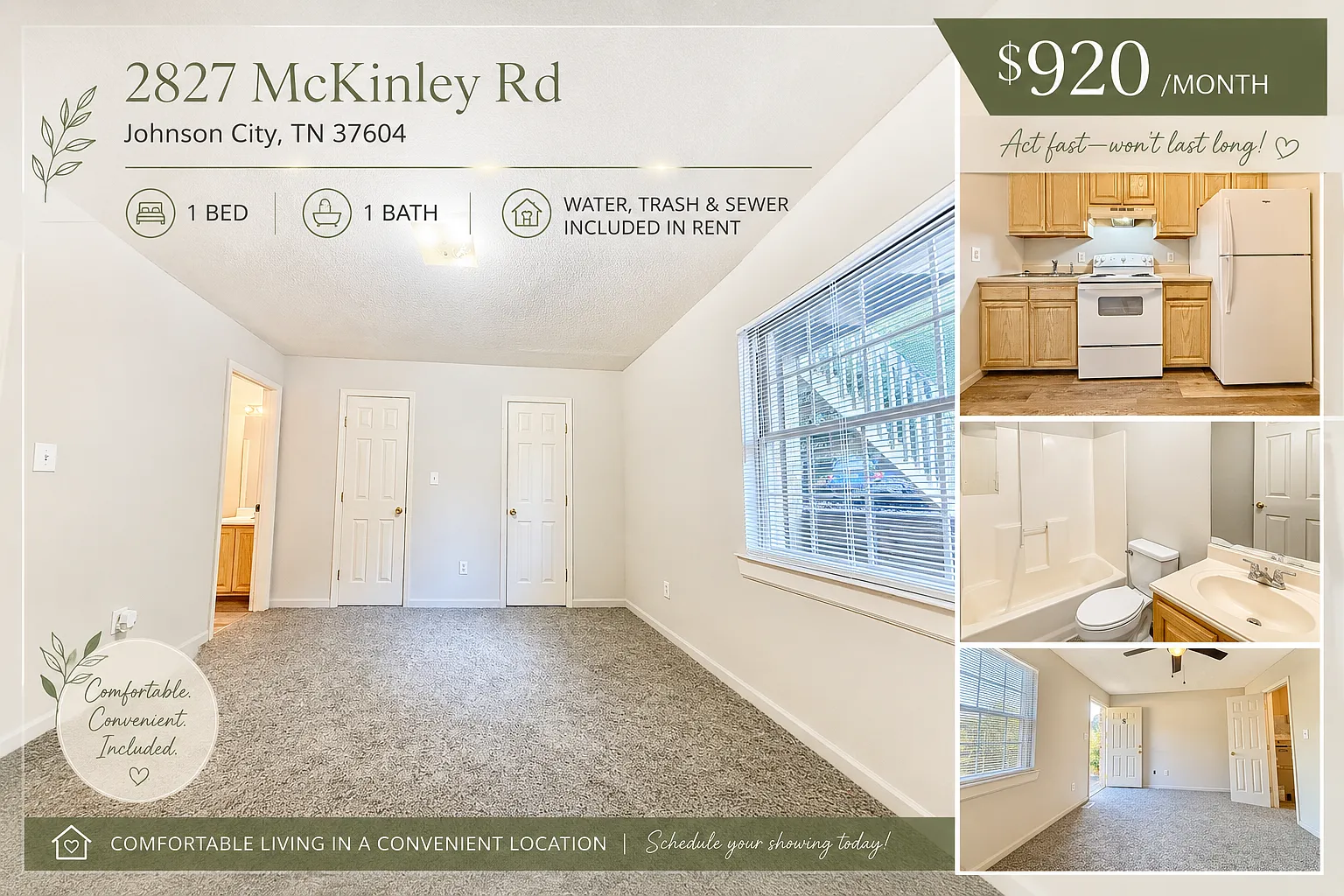 1 bed, $920 — Photo 1