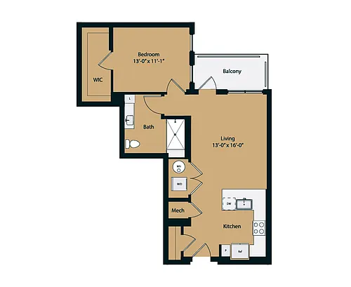 Floor plan 1B-1