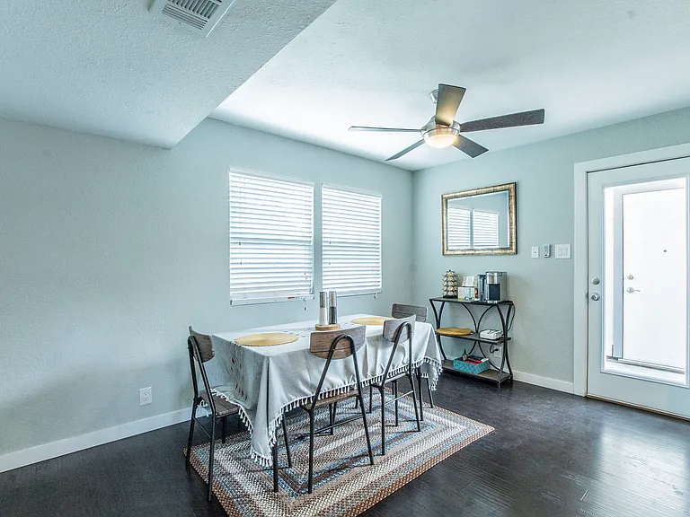 Dining area + shared common spaces