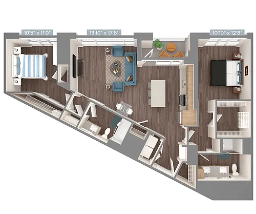 Floor plan B4-1188sf-2