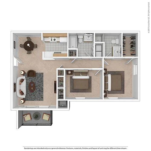 Floor plan 2 Bedroom Traditional