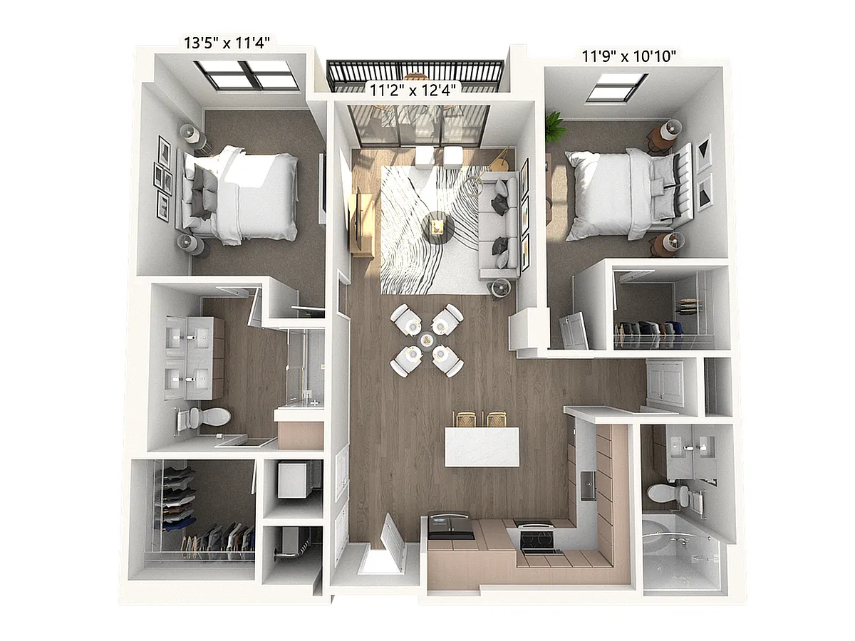 Floor plan B3-W120