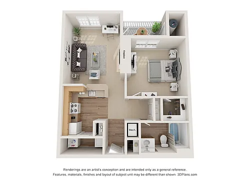 Floor plan 1X1 EDISON