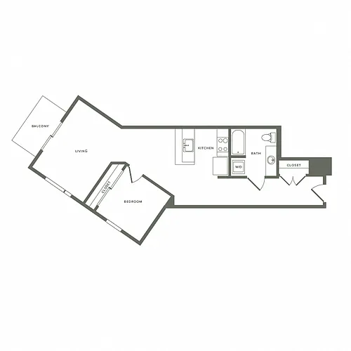 Floor plan Cherry - 1x1 A08