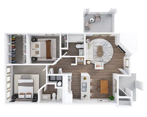 Floor plan 2X2 985