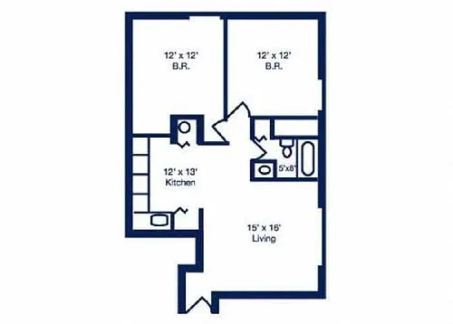 Floor plan 2x1 Balcony