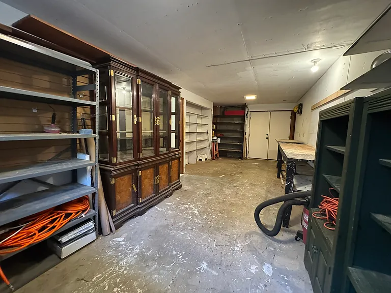 Lower level storage room