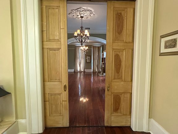 Pocket doors from library to double parlor