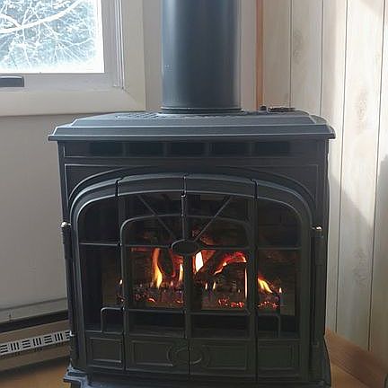 Propane stove, upper level