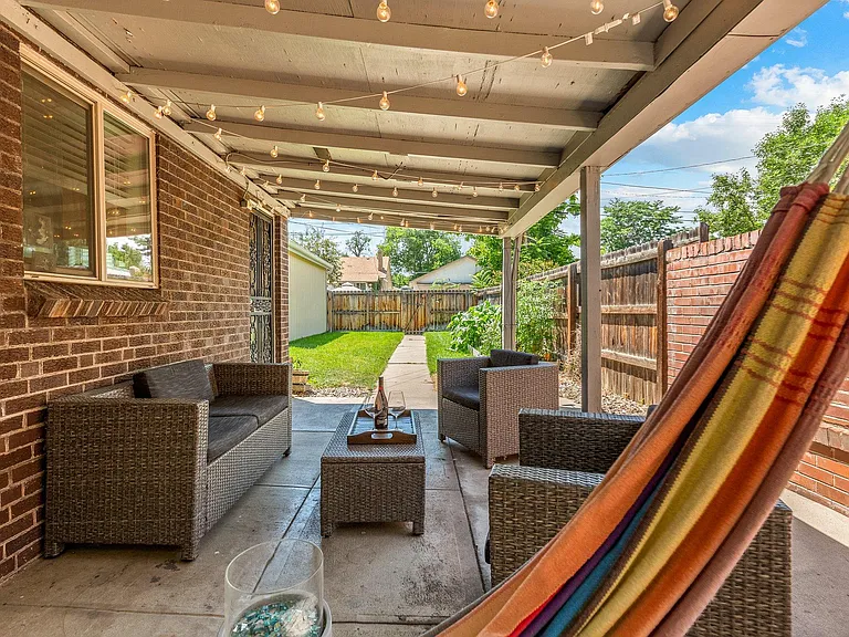Covered back patio