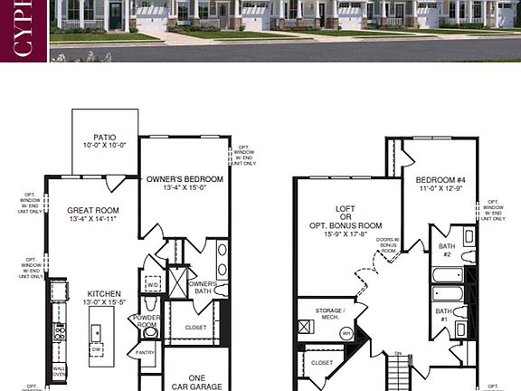 Floorplans - 2,448 square feet