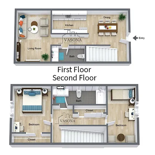 Floor plan Whitman 2x1.5