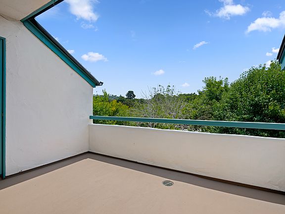 Balcony with exterior storage closet