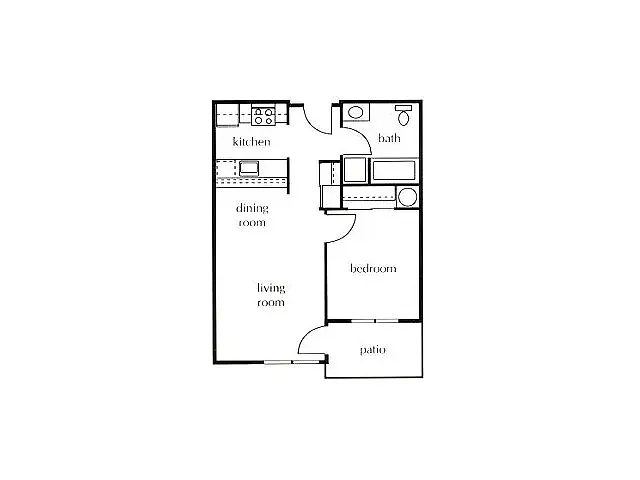 Floor plan Two Bedroom 55+