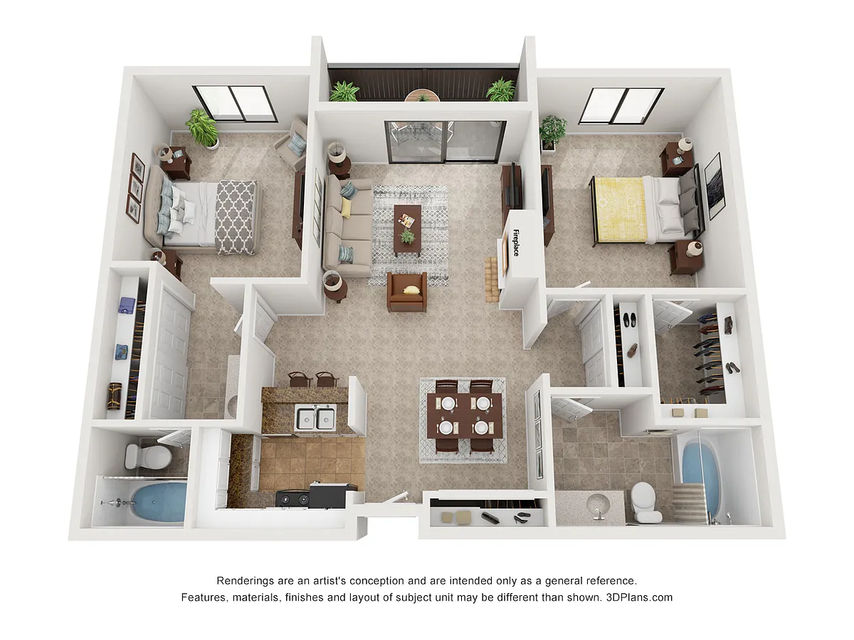 Floor plan 2x2ar