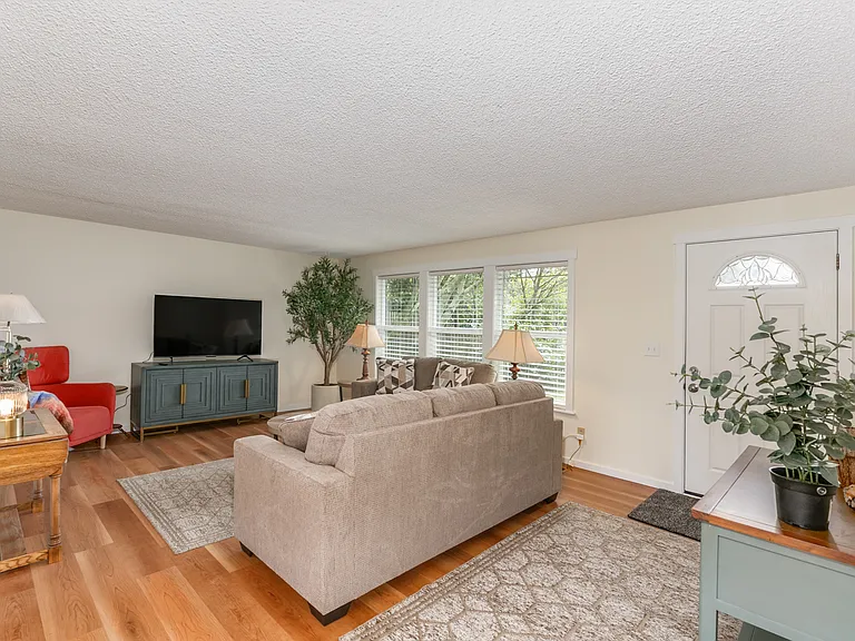 Main Level | Living Room | Couches seat 2 people and 3 people | Red chair is no longer there