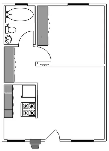 Floor plan One Bedroom