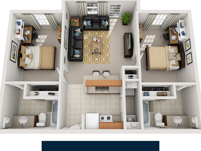 2 Bedroom | 2 Bathroom 2 Bedroom | 2 Bathroom