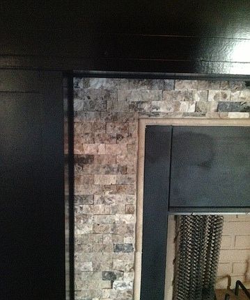 Fireplace stone detail
