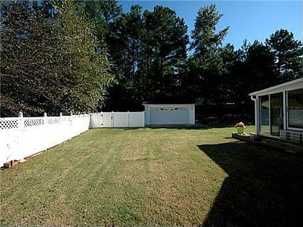 Lots of room in this fenced backyard
