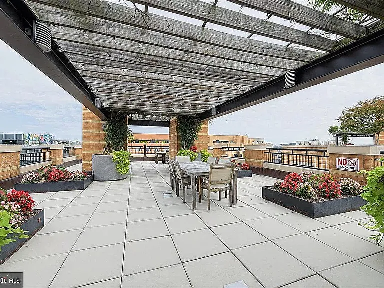 Rooftop entertaining area.
