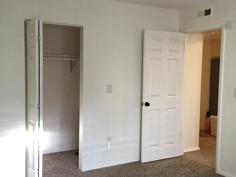 Large closet in bedroom.