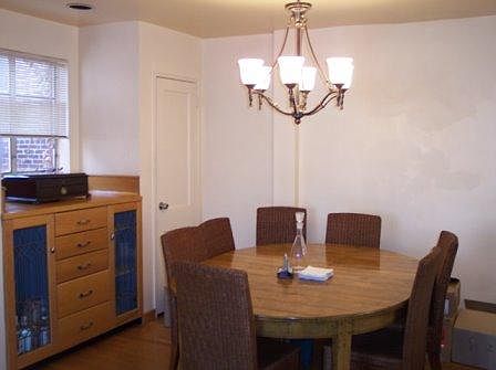 Dining room with built-in bar