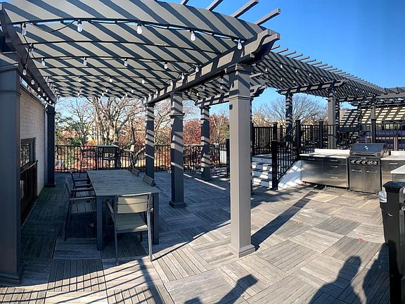 Rooftop overlooking Meridian Hill Park, outdoor kitchen and wet bar