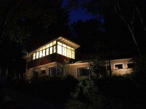 house at night