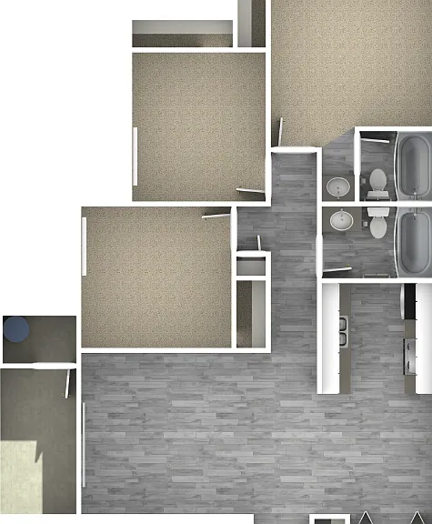 3-Bedroom Floor Plan Floorplan Diagram
