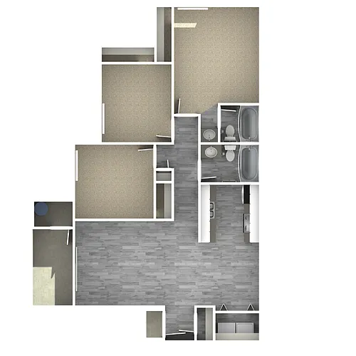 Floor plan 3-Bedroom Floor Plan