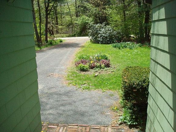 view from house into front yard