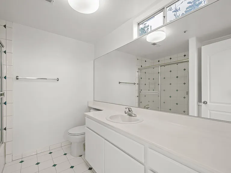 Master bathroom with window.