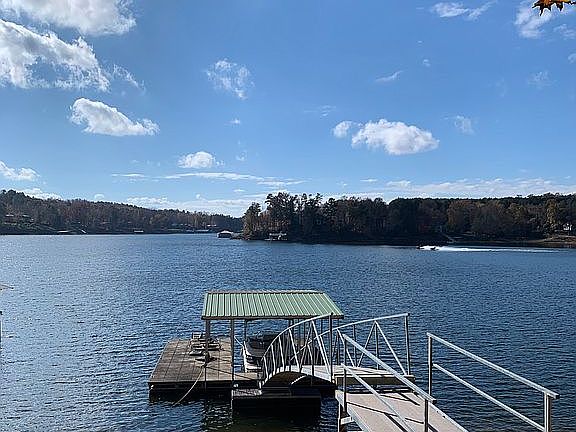 Boat dock with swim deck 