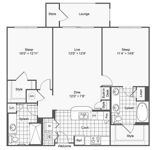 Floor plan B1