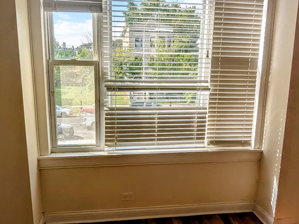Southern exposure of living/dining room area.